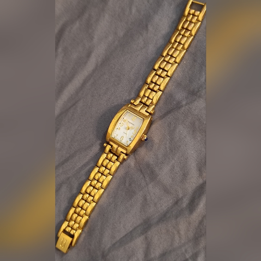 Krug-Baumen Tuxedo 18k Gold Electroplated Watch ~ Runs & Keeps Time, New Battery - Picture 11 of 15